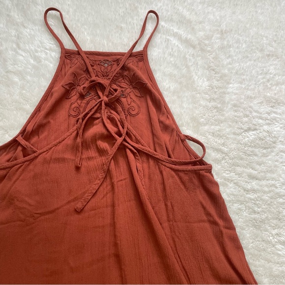 Free People heat wave rust embroidered swing tunic dress - Picture 7 of 9